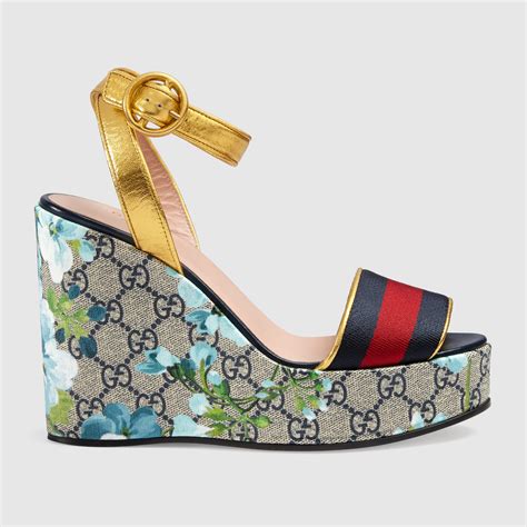 gucci gold pearl wedges|Gucci platform shoes for women.